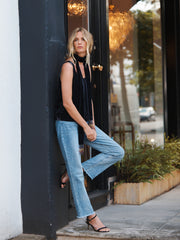 Violet silk blend velvet vest - Carbon