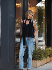 Violet silk blend velvet vest - Carbon
