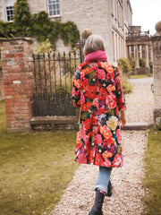 Jodie painted floral cotton velvet jacket