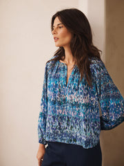 Angelica silk watercolour splash top