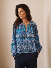Angelica silk watercolour splash top