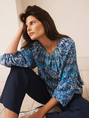 Angelica silk watercolour splash top