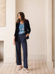 Thea viscose stretch trouser - Navy