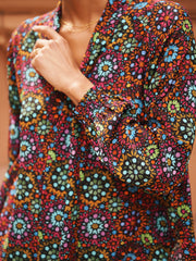 Aubree silk kaleidoscope top