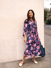 Beth blurred block print dress