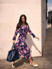 Beth blurred block print dress
