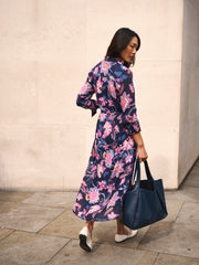 Beth blurred block print dress