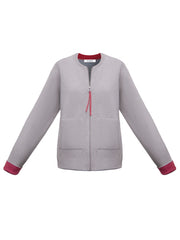 Bailey cotton cashmere bomber jacket - Silver grey / Pink