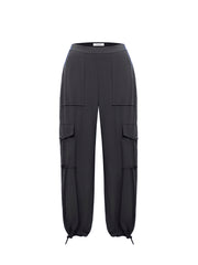 Becca silk cargo pant - Carbon