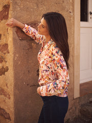 Chiara silk sunset cloud shirt