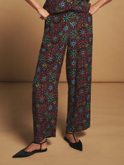Thea silk kaleidoscope trouser