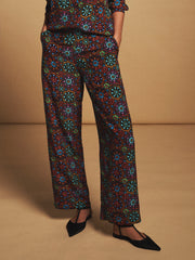 Thea silk kaleidoscope trouser