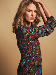 Chiara silk kaleidoscope shirt