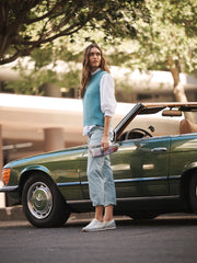 Cole cotton chino - Light Aqua