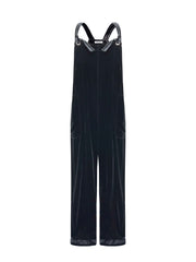 Camster silk blend velvet dungaree - Carbon