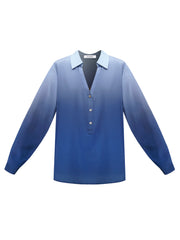 Dani silk dip dye shirt - Blue dip dye