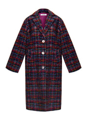 Delphine Cotton Velvet Stardust Tweed Print Coat