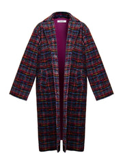 Delphine Cotton Velvet Stardust Tweed Print Coat