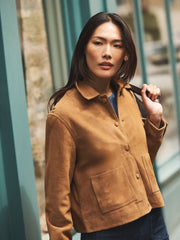 Eliza suede jacket - Tan