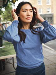 Teddy cotton crew neck t-shirt - Soft Blue