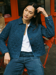 Elodie cotton quilted jacket - Denim