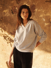 Vida cotton sweatshirt - Grey Marl