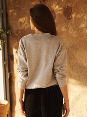 Vida cotton sweatshirt - Grey Marl