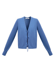 Tori cotton linen cardigan - Azure Blue