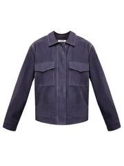 Villette suede jacket - Dusty Blue