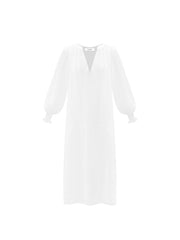 Brooke gauze linen tiered dress - White