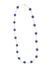 Blue Flower Long Necklace