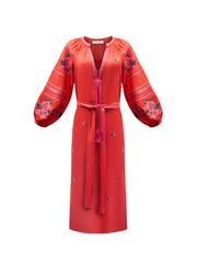 Pink Linen Dress