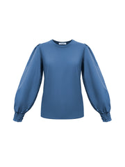 Teddy cotton crew neck t-shirt - Soft Blue