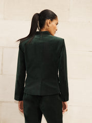 Jay cotton velvet jacket - Forest Green