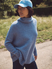Jana alpaca blend sweater - Mid Denim Blue