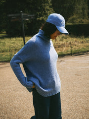 Jana alpaca blend sweater - Mid Denim Blue