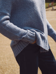 Jana alpaca blend sweater - Mid Denim Blue