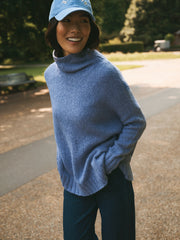 Jana alpaca blend sweater - Mid Denim Blue
