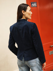 Jay cotton velvet jacket - Dark Navy