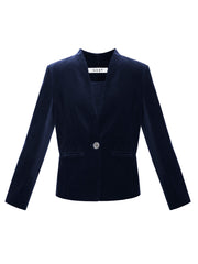 Jay cotton velvet jacket - Dark Navy