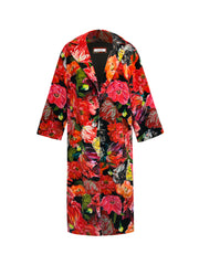 Jodie painted floral cotton velvet jacket