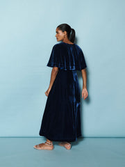 Kennedy silk blend velvet maxi dress - Midnight