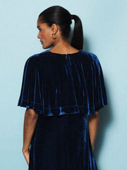 Kennedy silk blend velvet maxi dress - Midnight