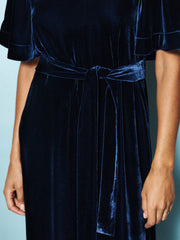 Kennedy silk blend velvet maxi dress - Midnight