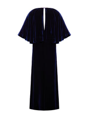 Kennedy silk blend velvet maxi dress - Midnight
