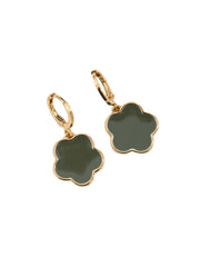 Khaki Flower Earrings