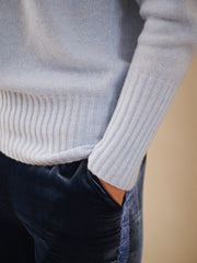 Mari cashmere v neck sweater - Soft Blue