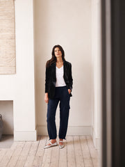 Becca silk cargo pant - Navy