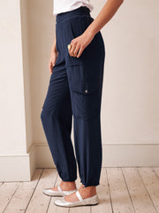 Becca silk cargo pant - Navy