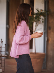 Micheala alpaca blend cardigan - Pink Sorbet
